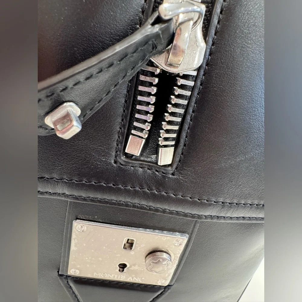 Montblanc Meisterstück Leather Duffle Bag in Black